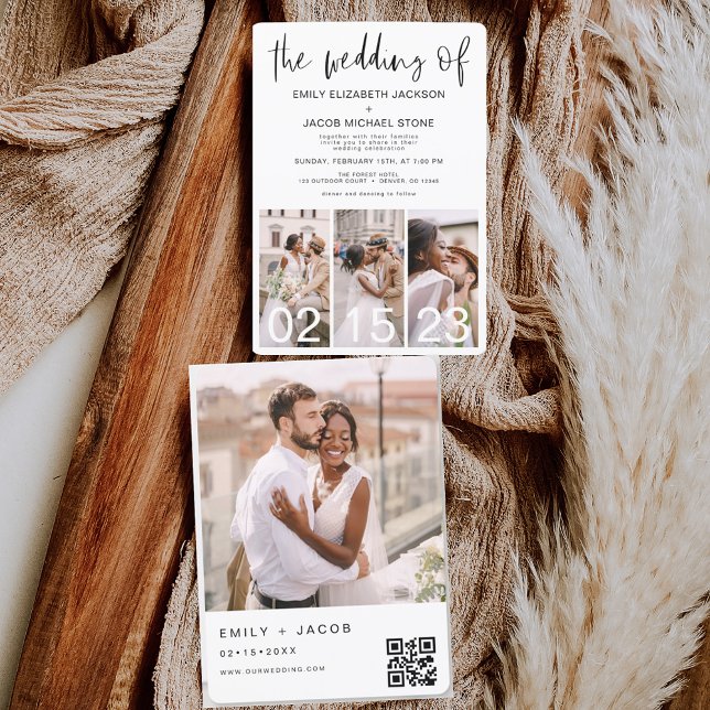 The Wedding of Minimalist QR code Simple Invitation (Creator Uploaded)