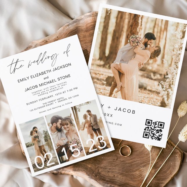 The Wedding of Minimalist QR code Simple Invitation (Creator Uploaded)