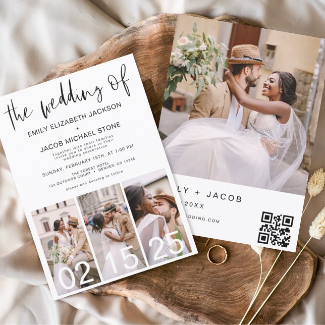The Wedding of Minimalist QR code Simple Invitation (Creator Uploaded)