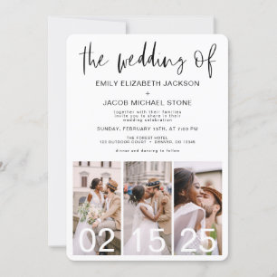 The Wedding of Minimalist QR code Simple Invitation