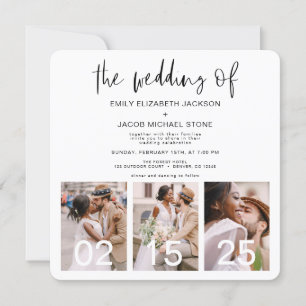 The Wedding of Minimalist QR code Simple Invitation