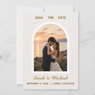 The Wedding of' Modern Arch Photo Save the Date