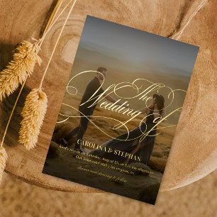 The Wedding Of   Modern Calligraphy Script & Photo