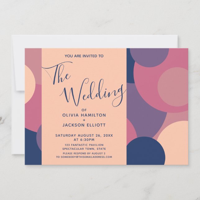 The Wedding of Modern Casual Colourful Circles Invitation (Front)