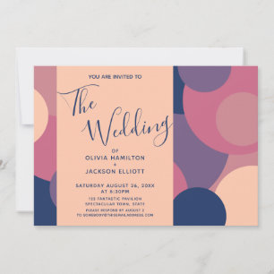 The Wedding of Modern Casual Colourful Circles Invitation