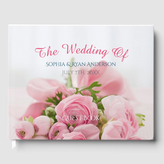 The Wedding Of, Names & Date, Flowers or DIY Photo Guest Book (Front)