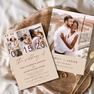 The Wedding of Photo Minimalist Boho Wedding Invitation