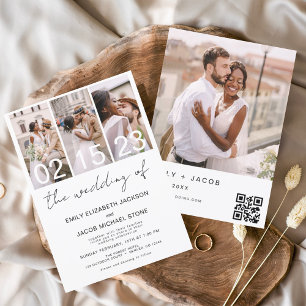 The Wedding of Photo QR code Wedding  Invitation