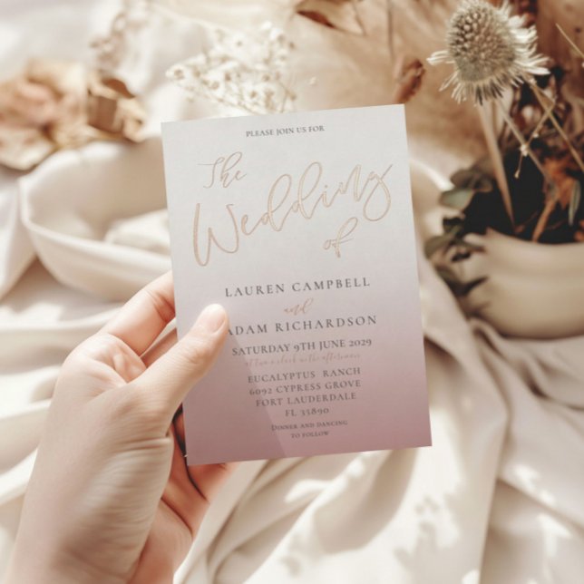 The Wedding Of  Rose Gold Calligraphy Wedding (Creator Uploaded)