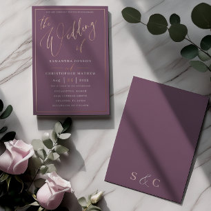 The Wedding Of Rose Gold Calligraphy Wedding