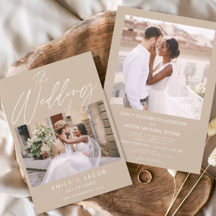 The Wedding of Two Photo Terracotta Invitation