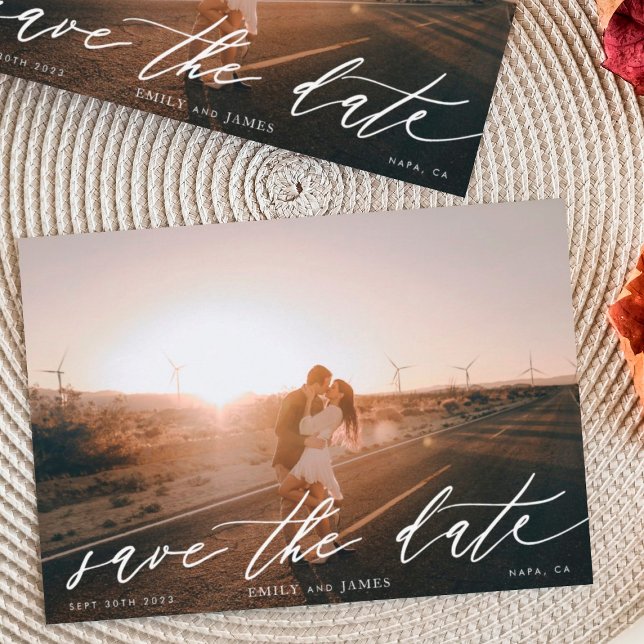  The Wedding Photo Modern Black and White Save The Date (Creator Uploaded)