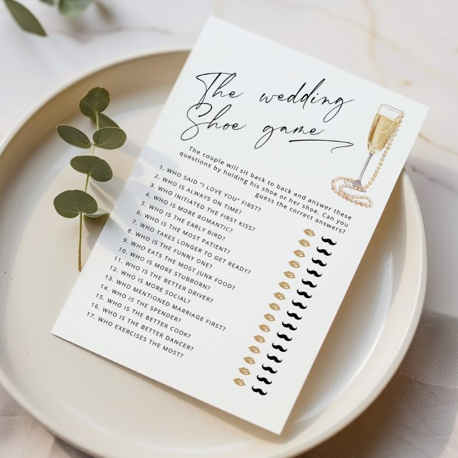 The wedding shoe game Pearls and Prosecco game (Creator Uploaded)