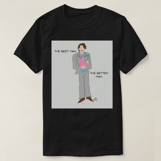The Wedding Singer Best Man Sticker T-Shirt (Design Front)