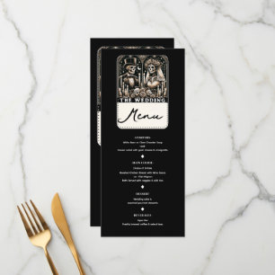 THE WEDDING Tarot Skeletons Bride & Groom Menu