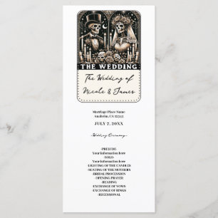 THE WEDDING Tarot Skeletons Bride & Groom Program