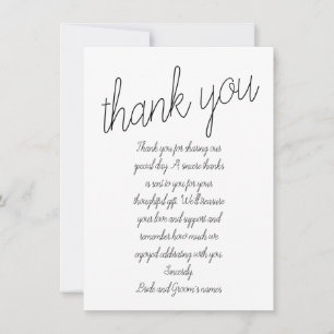 “the Wedding” Wedding Thank You Card