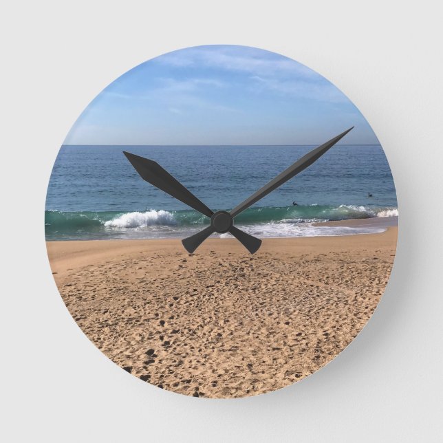 The Wedge, Newport Beach, California Round Clock (Front)