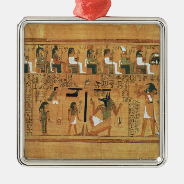 The Weighing of Heart against the Feather of Metal Ornament (Front)