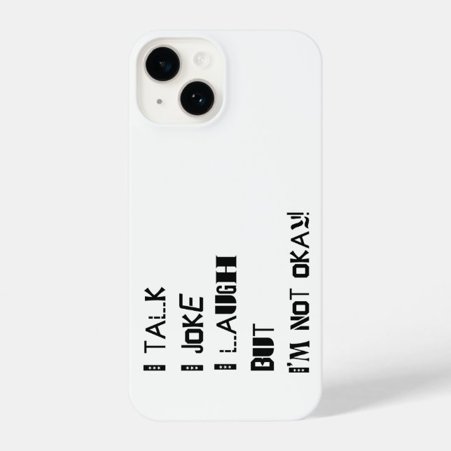 The Weight of Laughter – Mental Health Awareness iPhone Case (Back)