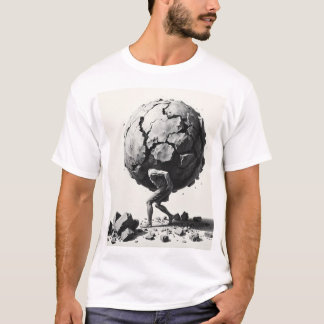 The Weight of the World – A Charcoal Depiction of  T-Shirt