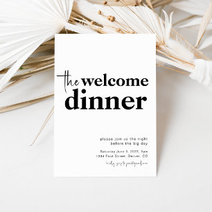 The Welcome Dinner Rehearsal Dinner Invitation