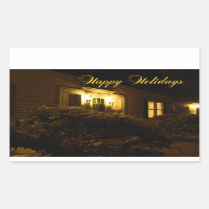 The Welcoming Warmth of Home Rectangular Sticker