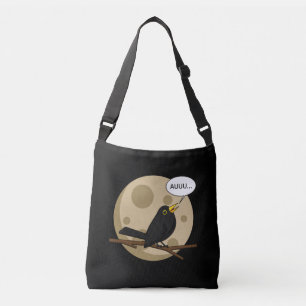 The Werebird - Blackbird Howling at the Moon Comic Crossbody Bag