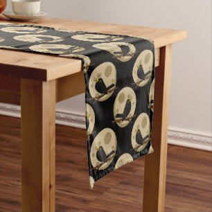 The Werebird - Blackbird Howling at the Moon Comic Medium Table Runner