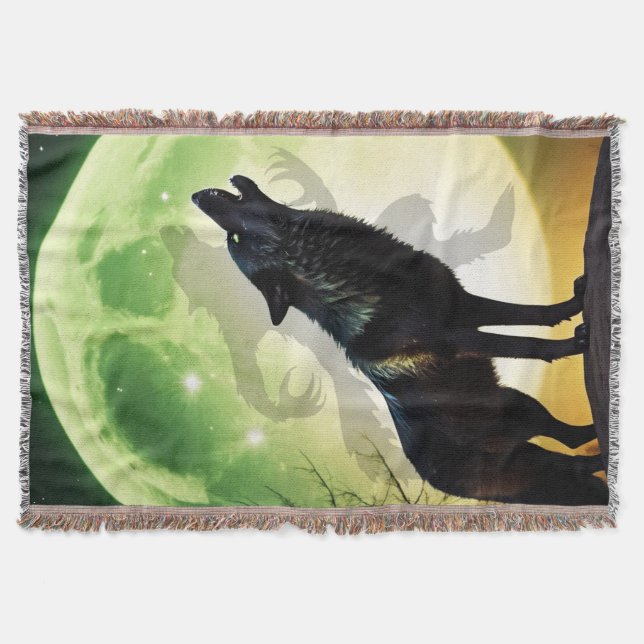 The Werewolf Howl Throw Blanket (Front)
