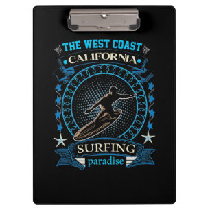 The West Coast California Surfing Clipboard