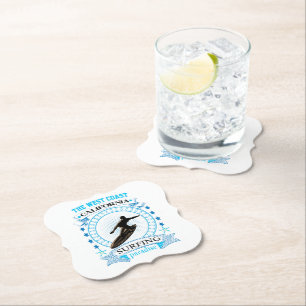 The West Coast California Surfing Paper Coaster