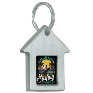 The West Coast California Surfing Pet ID Tag