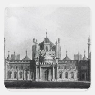 The West Front of the Brighton Pavilion Square Sticker