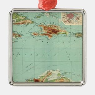 The West Indies 2 Metal Tree Decoration