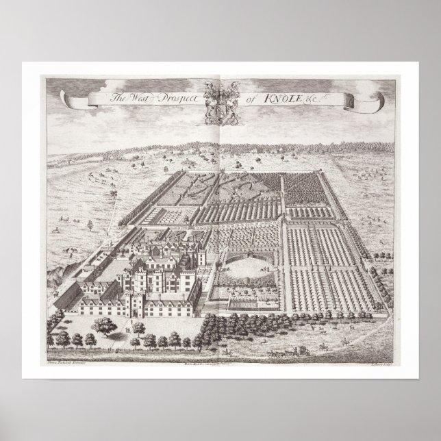 The West Prospect of Knole, from 'Thirty Six Diffe Poster (Front)