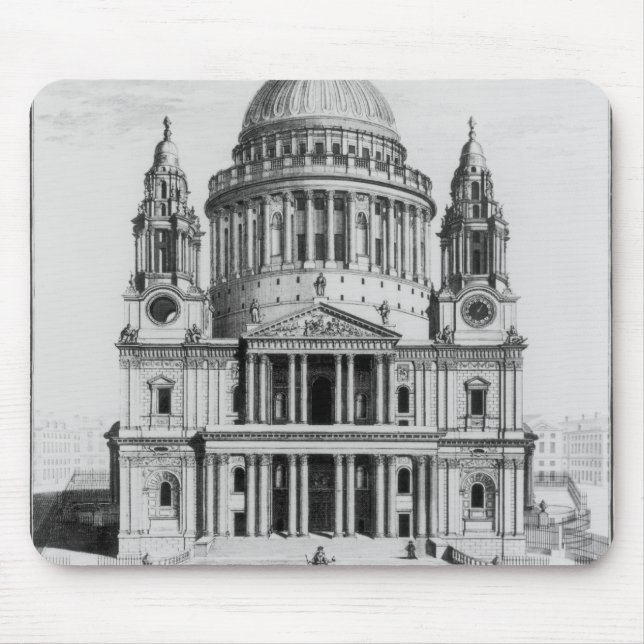 The West Prospect of St. Paul's Cathedral Mouse Pad (Front)
