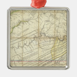 The Western Parts of Virginia, Pennsylvania Metal Ornament