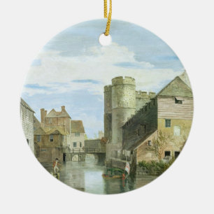 The Westgate, Canterbury (bodycolour on paper) Ceramic Ornament