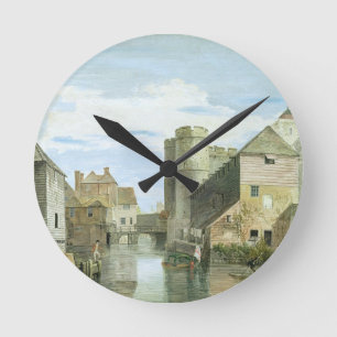 The Westgate, Canterbury (bodycolour on paper) Round Clock
