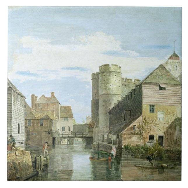The Westgate, Canterbury (bodycolour on paper) Tile (Front)