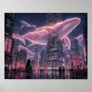 The Whales Between Buildings Poster