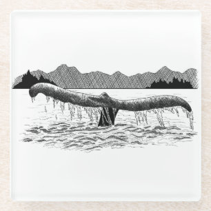 The Whale's Tail Glass Coaster