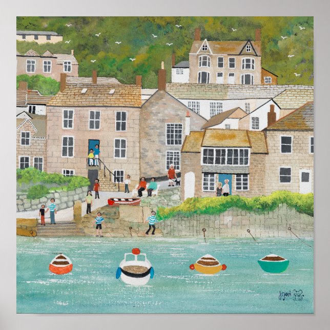 The Wharf at Mousehole Poster (Front)