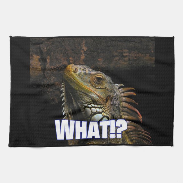 The What!? Iguana Tea Towel (Horizontal)
