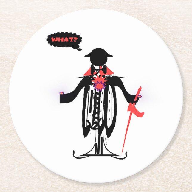 THE WHAT? MAN Paper Coaster (Front)