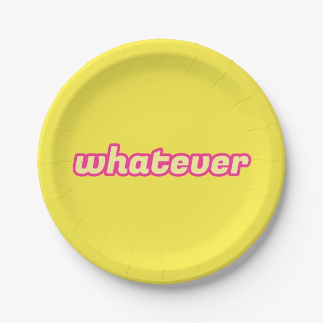 The 'Whatever' Art Paper Plate (Front)