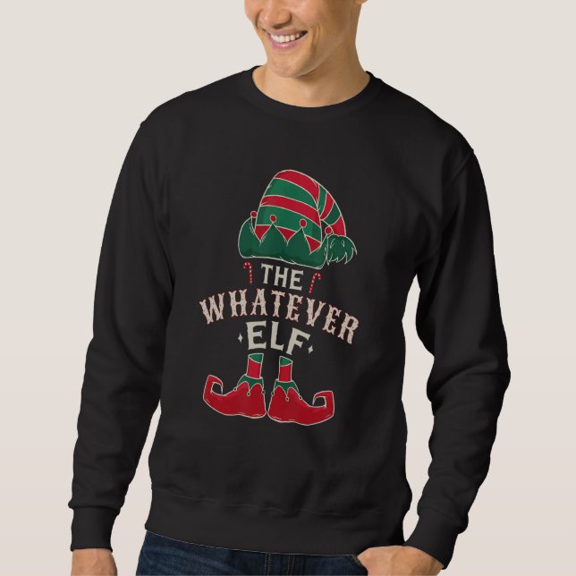 The Whatever Elf Cute Ugly Christmas Sweater Famil (Front)