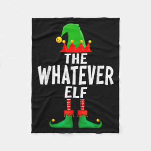 The Whatever Elf Matching Family Christmas Fleece Blanket