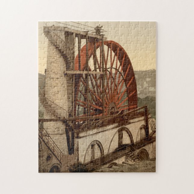 The Wheel, Laxey, Isle of Man, England Jigsaw Puzzle (Vertical)